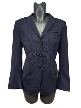 BOGNER Wool Blend Navy‎ Blazer Jacket Size US 12